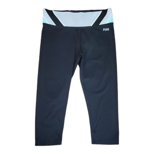 Victoria's Secret Pink‎ Capri Length Yoga Pants Sz Small Black